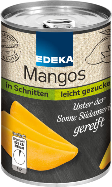 EDEKA Mangos in Schnitten leicht gezuckert 425g foodpipe [Lebensmittel-Lieferservice Rostock]