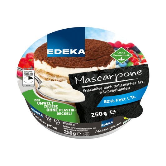 EDEKA Mascarpone 82% 250g VLOG foodpipe [Lebensmittel-Lieferservice Rostock]