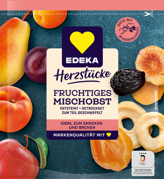 EDEKA Mischobst getrocknet,geschwefelt,entsteint 250g foodpipe [Lebensmittel-Lieferservice Rostock]