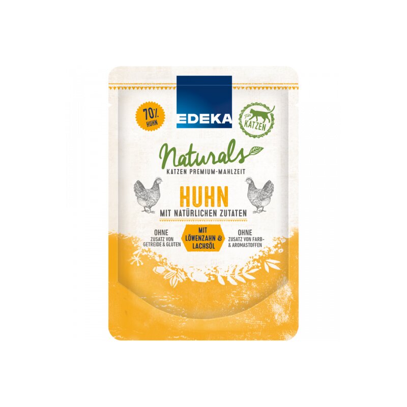 EDEKA Naturals Cat Huhn und Löwenzahn mit Lachsöl 85g foodpipe [Lebensmittel-Lieferservice Rostock]