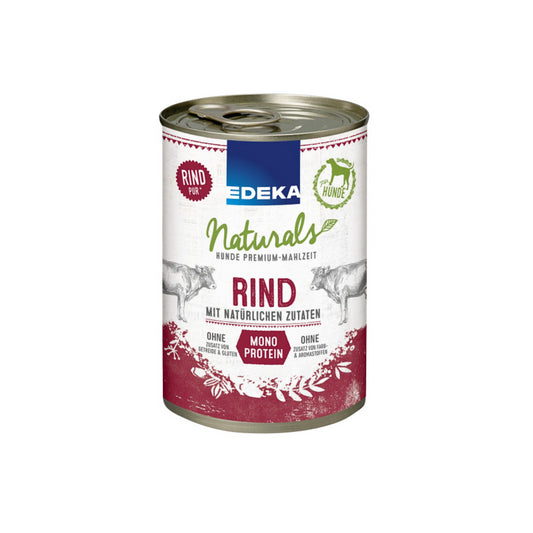 EDEKA Naturals Monoprotein Rind für Hunde 400g foodpipe [Lebensmittel-Lieferservice Rostock]