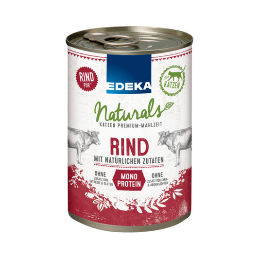 EDEKA Naturals Monoprotein Rind für Katzen 400g foodpipe [Lebensmittel-Lieferservice Rostock]