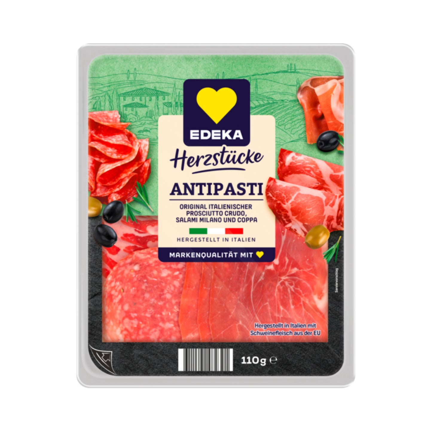 EDEKA Originale Antipasti Platte 110g foodpipe [Lebensmittel-Lieferservice Rostock]