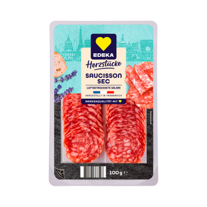 EDEKA Originale Französiche Salami Saucisson Sec 100g foodpipe [Lebensmittel-Lieferservice Rostock]