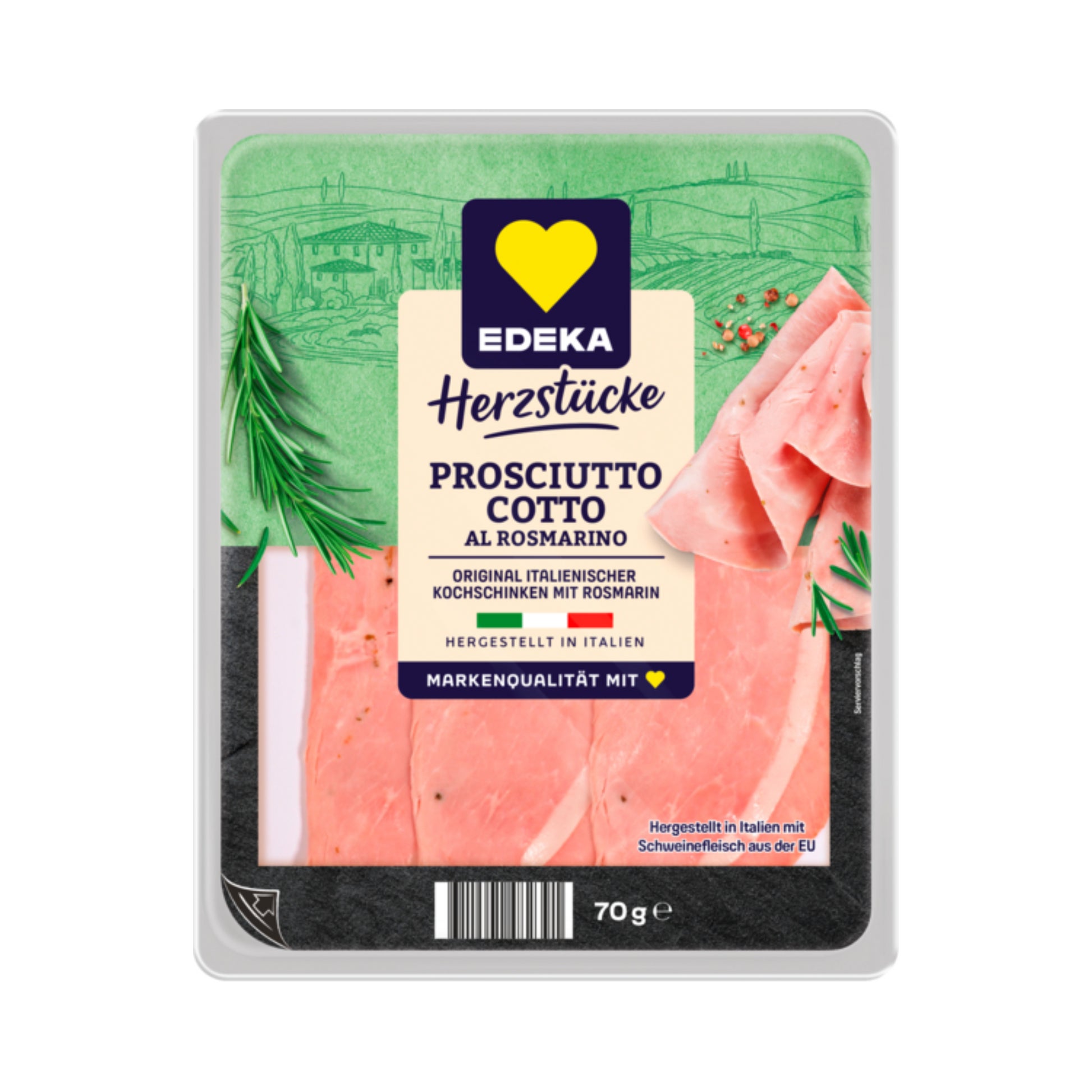 EDEKA Originale Prosciutto Cotto al Rosmarino 70g foodpipe [Lebensmittel-Lieferservice Rostock]