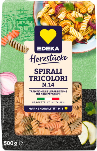 EDEKA Originale Spirali Tricolori 500g foodpipe [Lebensmittel-Lieferservice Rostock]