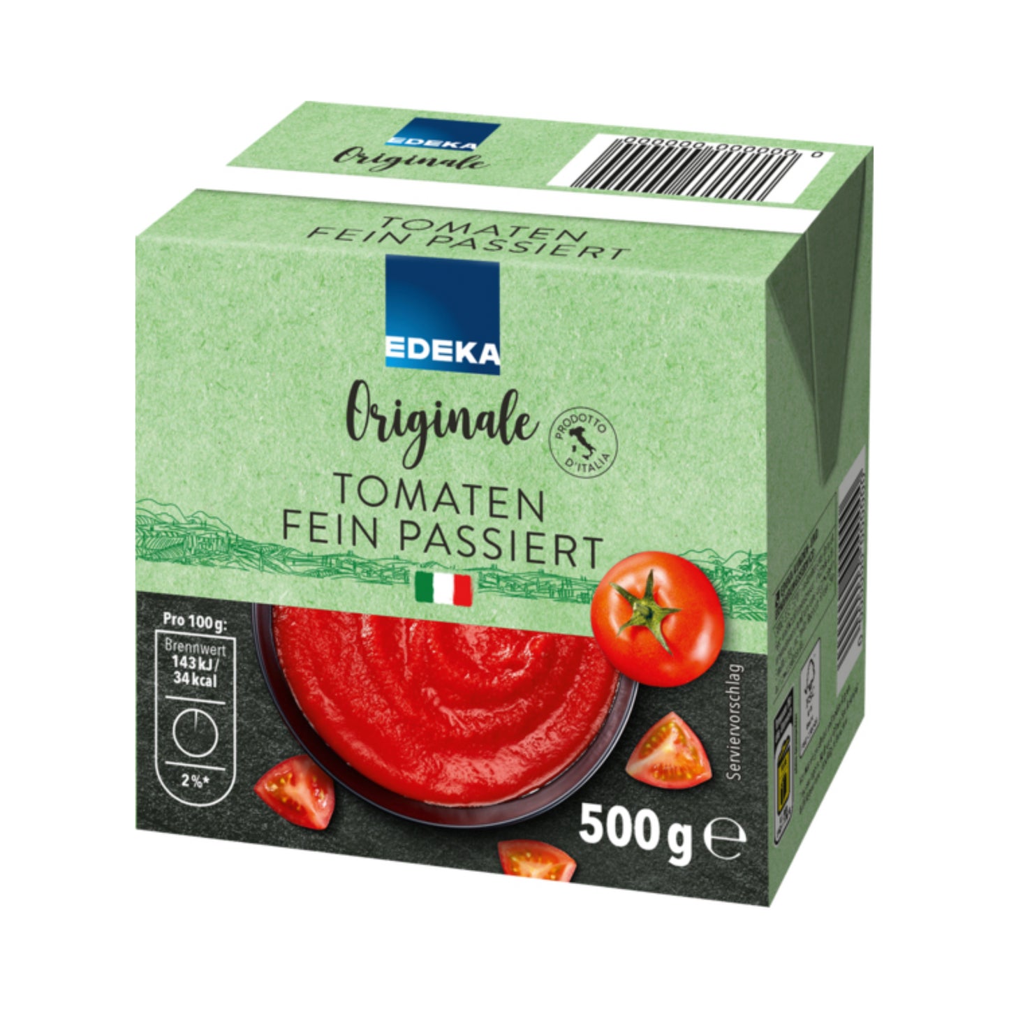 EDEKA Originale Tomaten fein passiert 500g foodpipe [Lebensmittel-Lieferservice Rostock]