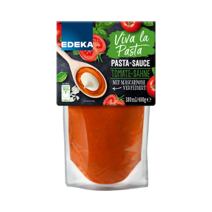 EDEKA Pastasauce Tomate-Sahne-Sauce mit Mascarpone 400g foodpipe [Lebensmittel-Lieferservice Rostock]