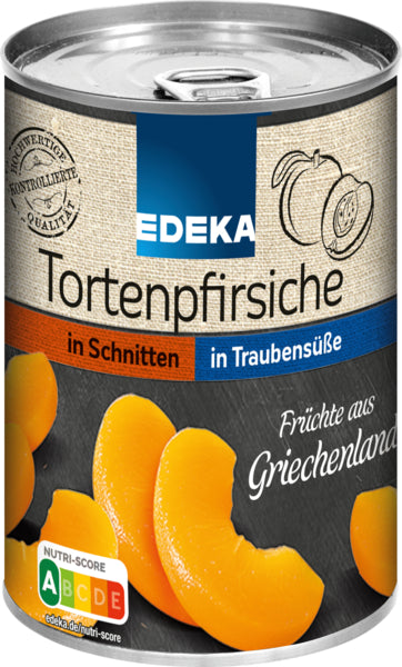 EDEKA Pfirsiche in Schnitten in Traubensüße 410g foodpipe [Lebensmittel-Lieferservice Rostock]