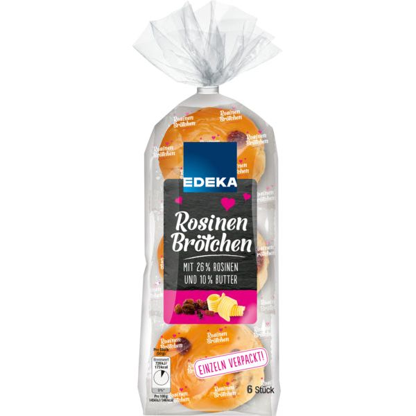 EDEKA Rosinenbrötchen 300g foodpipe [Lebensmittel-Lieferservice Rostock]