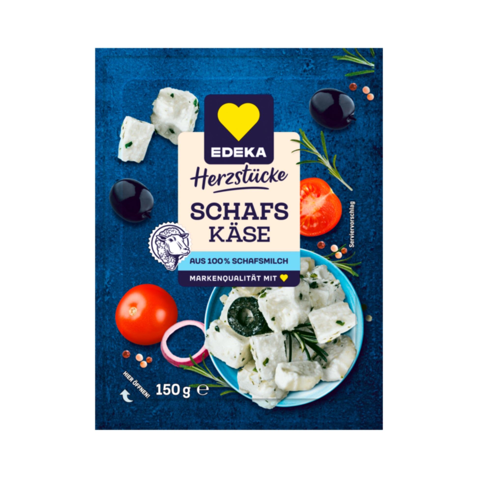 EDEKA Schafskäse 48% Vollfettstufe 150g foodpipe [Lebensmittel-Lieferservice Rostock]