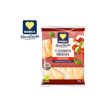 EDEKA Steinofenbrötchen 8ST 560g foodpipe [Lebensmittel-Lieferservice Rostock]