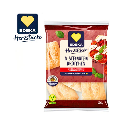 EDEKA Steinofenbrötchen 8ST 560g foodpipe [Lebensmittel-Lieferservice Rostock]