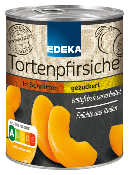 EDEKA Törtchenpfirsiche gezuckert 225g foodpipe [Lebensmittel-Lieferservice Rostock]