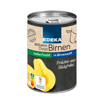 EDEKA Williams Christ Birnen in Birnensaft 410g foodpipe [Lebensmittel-Lieferservice Rostock]