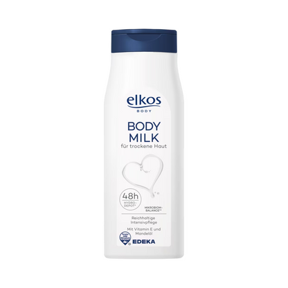 EDEKA elkos Bodymilk für trockene Haut 500ml foodpipe [Lebensmittel-Lieferservice Rostock]