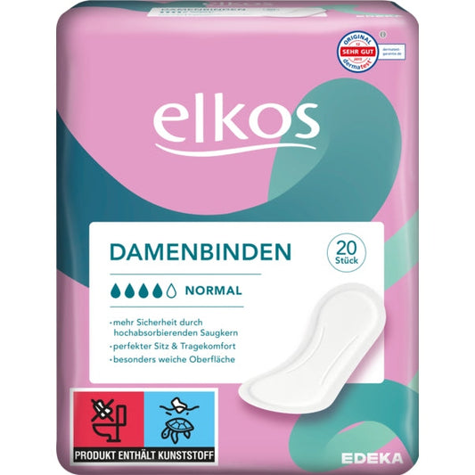 EDEKA elkos Damenbinden Normal 20ST foodpipe [Lebensmittel-Lieferservice Rostock]