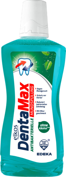 EDEKA elkos DentaMax Mundspülung Antibakt.500ml foodpipe [Lebensmittel-Lieferservice Rostock]