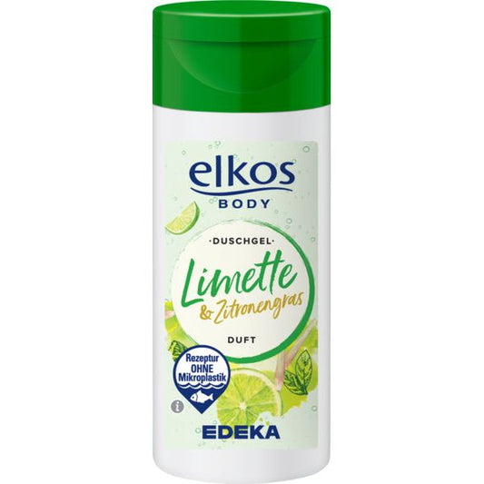 EDEKA elkos Duschgel Limette&Zitronengras 50ml foodpipe [Lebensmittel-Lieferservice Rostock]