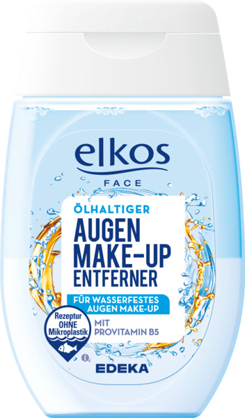 EDEKA elkos FACE Augen Make-up Entferner wasserfest ölhaltig 100ml foodpipe [Lebensmittel-Lieferservice Rostock]