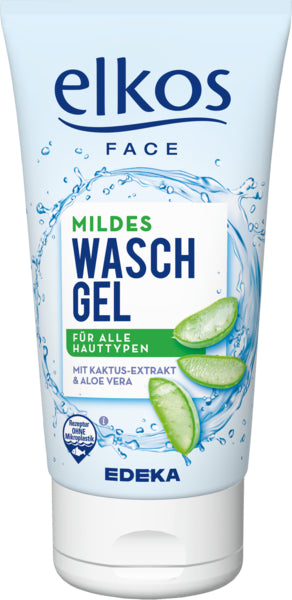 EDEKA elkos Face Waschgel Aloe Vera 150ml foodpipe [Lebensmittel-Lieferservice Rostock]