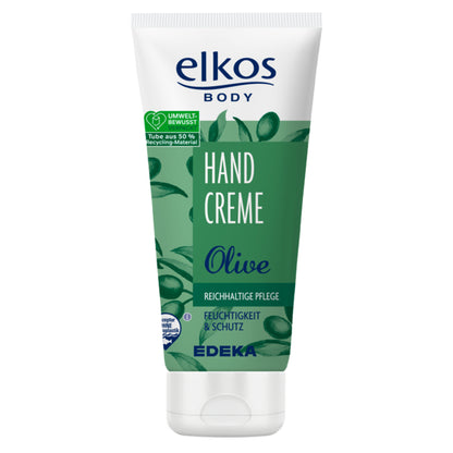 EDEKA elkos Handcreme Olive 100ml foodpipe [Lebensmittel-Lieferservice Rostock]