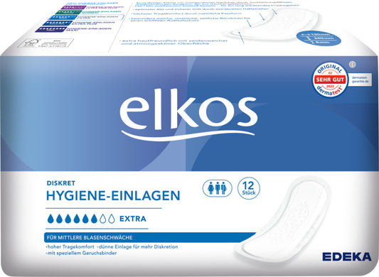 EDEKA elkos Hygiene-Einlagen Extra 12ST foodpipe [Lebensmittel-Lieferservice Rostock]