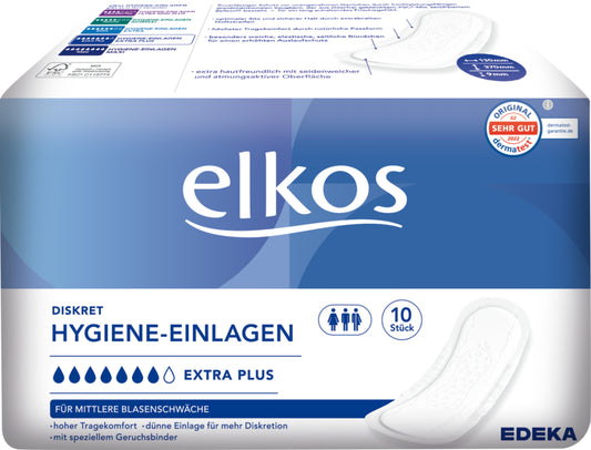 EDEKA elkos Hygiene-Einlagen Extra Plus 10ST foodpipe [Lebensmittel-Lieferservice Rostock]