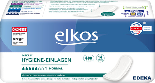 EDEKA elkos Hygiene-Einlagen Normal 14ST foodpipe [Lebensmittel-Lieferservice Rostock]