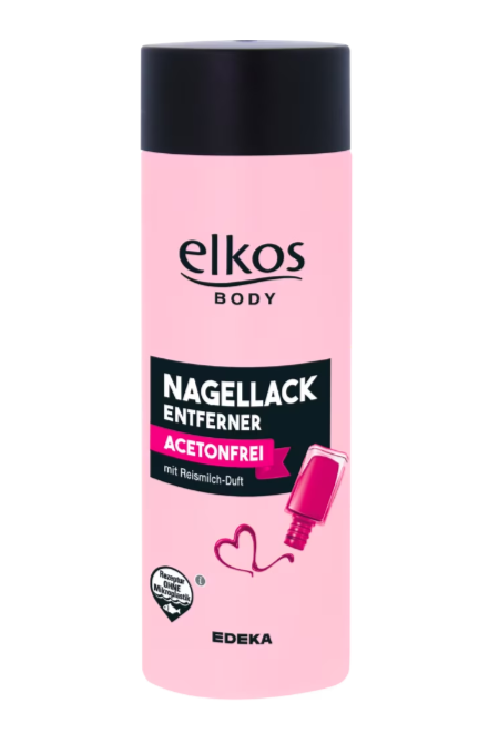 EDEKA elkos Nagellackentferner acetonfrei 200ml foodpipe [Lebensmittel-Lieferservice Rostock]