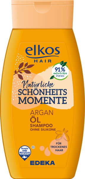 EDEKA elkos Schönheitsmomente Shampoo Argan 250ml foodpipe [Lebensmittel-Lieferservice Rostock]