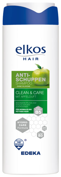 EDEKA elkos Shampoo Antischuppen Clean&Care 300ml foodpipe [Lebensmittel-Lieferservice Rostock]