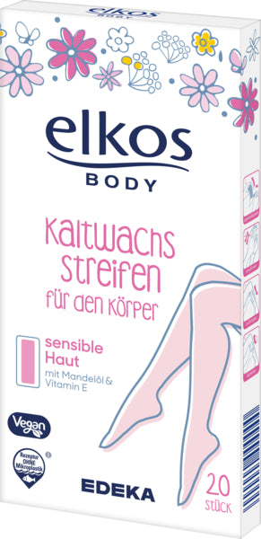 EDEKA elkos body Kaltwachsstreifen Körper 20ST foodpipe [Lebensmittel-Lieferservice Rostock]