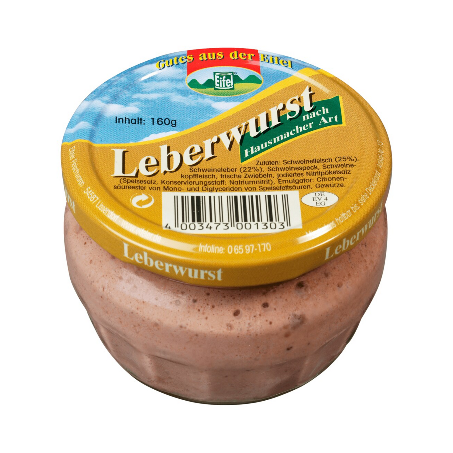 Eifel Leberwurst nach Hausmacher Art 160g foodpipe [Lebensmittel-Lieferservice Rostock]