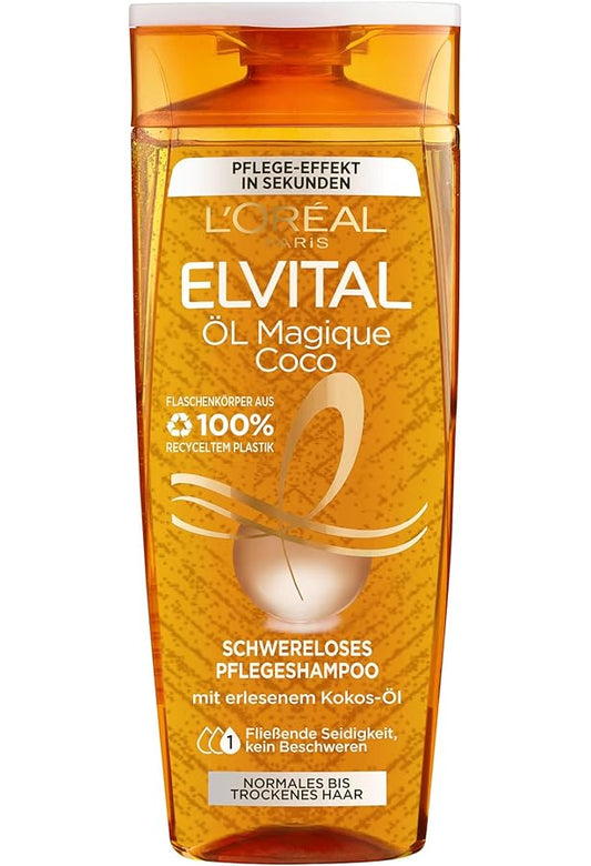 Elvital Shampoo Öl Magique Coco aus erlesenem Kokos-Öl für normales bis trockenes Haar 300ml foodpipe [Lebensmittel-Lieferservice Rostock]