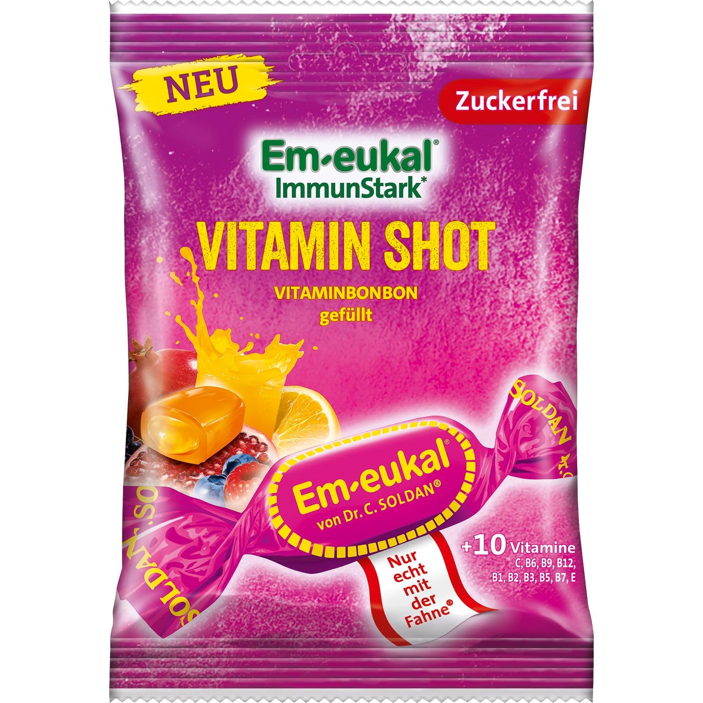 Em-eukal Immunstark Vitamin-Shot gefüllt zuckerfrei 75g foodpipe [Lebensmittel-Lieferservice Rostock]