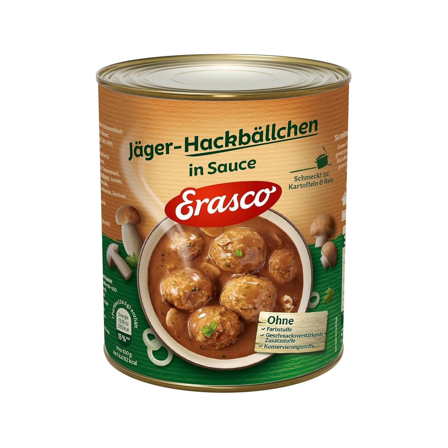 Erasco 6 Jäger-Hackbällchen 790g foodpipe Rostock [Lebensmittel-Lieferservice Rostock]