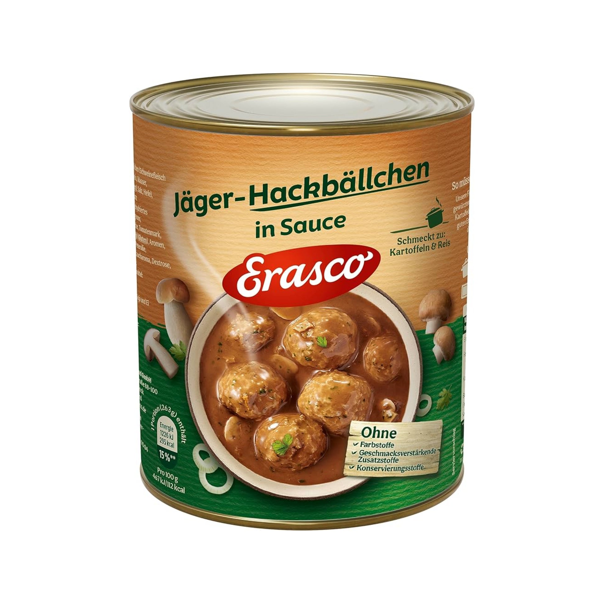 Erasco 6 Jäger-Hackbällchen 790g foodpipe Rostock [Lebensmittel-Lieferservice Rostock]