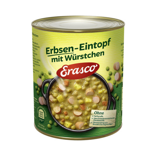 Erasco Erbsen-Eintopf mit Würstchen 800g foodpipe [Lebensmittel-Lieferservice Rostock]