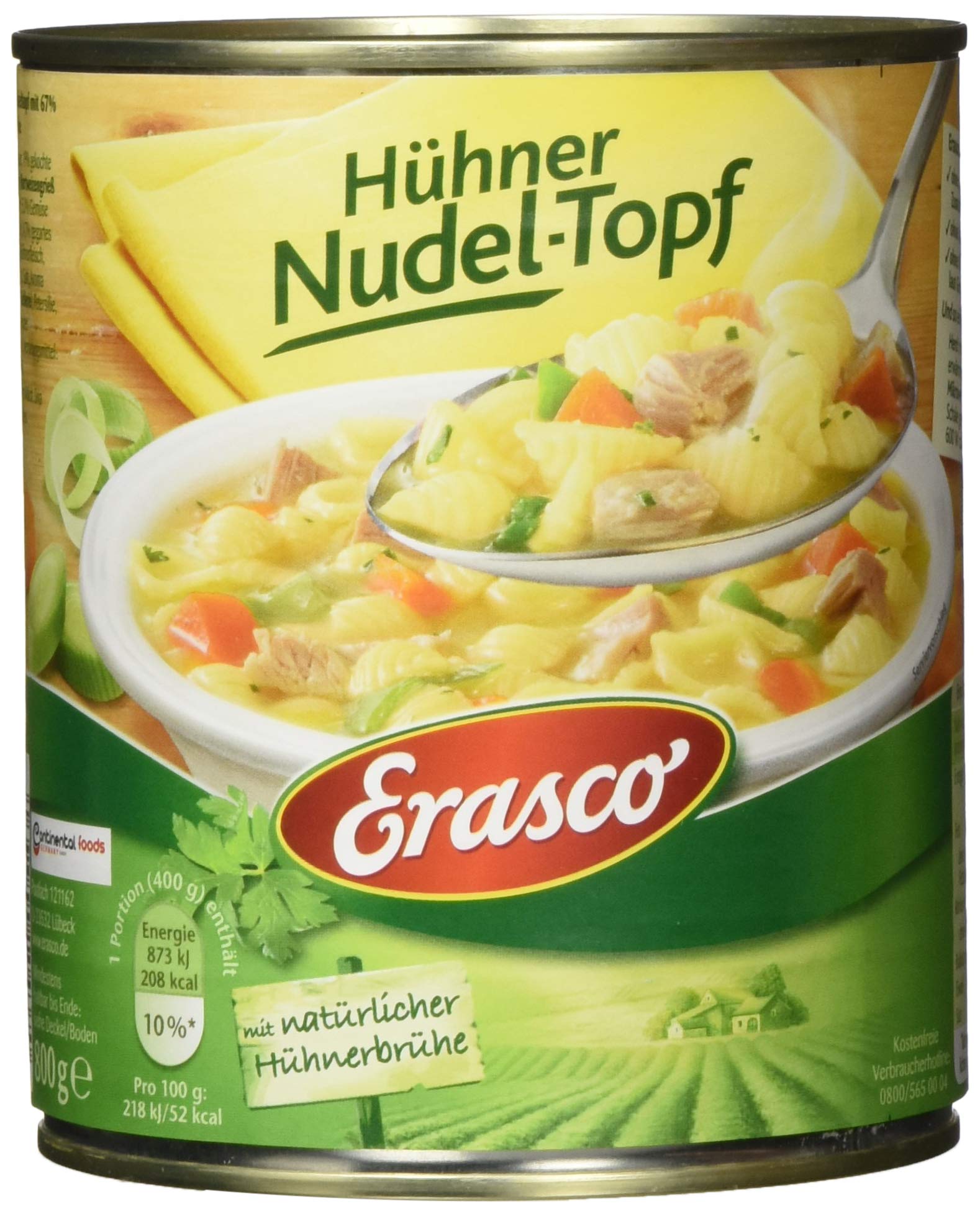 Erasco Hühner-Nudeltopf 800g foodpipe [Lebensmittel-Lieferservice Rostock]