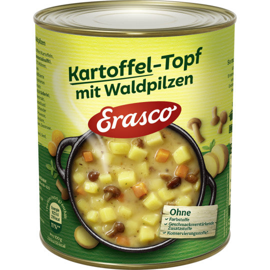 Erasco Kartoffeltopf mit Waldpilzen 800g foodpipe [Lebensmittel-Lieferservice Rostock]