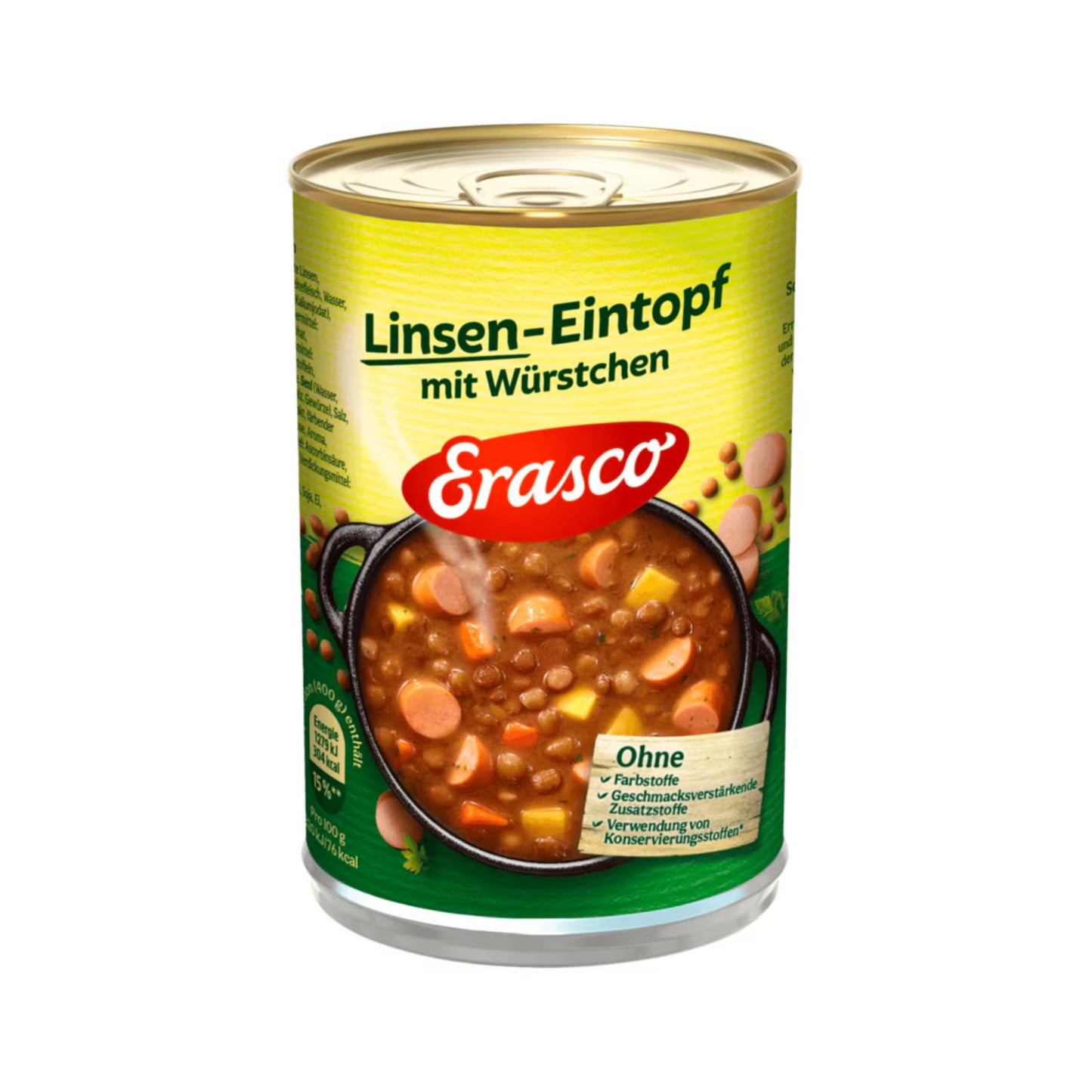 Erasco Linsen-Eintopf mit Würstchen 400g foodpipe [Lebensmittel-Lieferservice Rostock]