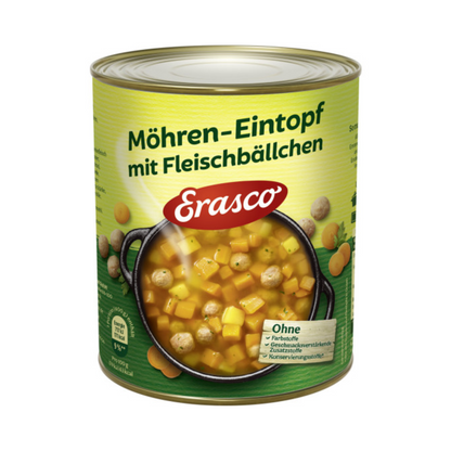Erasco Möhren-Eintopf mit Fleischbällchen 800g foodpipe [Lebensmittel-Lieferservice Rostock]
