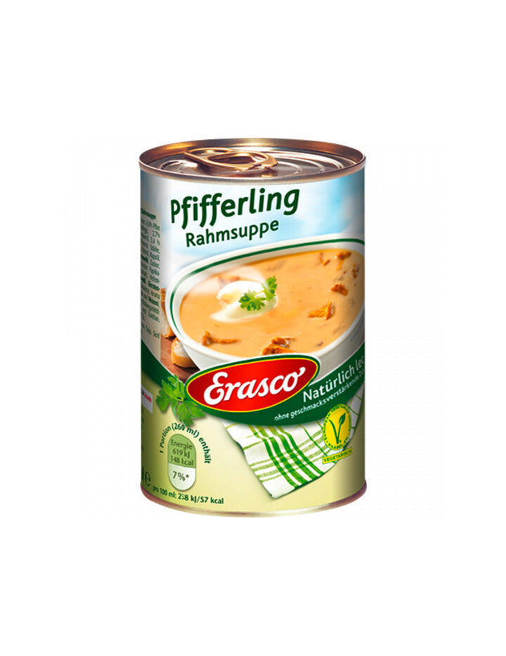 Erasco Pfifferling Rahm Suppe 390ml foodpipe [Lebensmittel-Lieferservice Rostock]