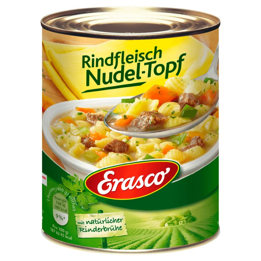 Erasco Rindfleisch Nudeltopf 800g foodpipe [Lebensmittel-Lieferservice Rostock]