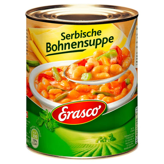 Erasco Serbische Bohnensuppe mit Rauchspeck 750ml foodpipe [Lebensmittel-Lieferservice Rostock]