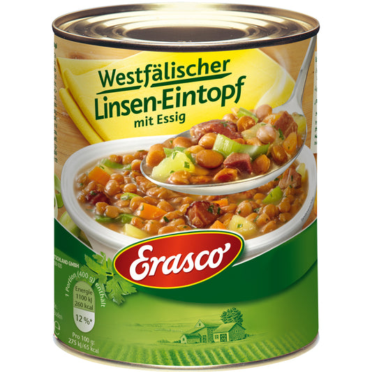 Erasco Westfälischer Linsen-Eintopf 800g foodpipe [Lebensmittel-Lieferservice Rostock]