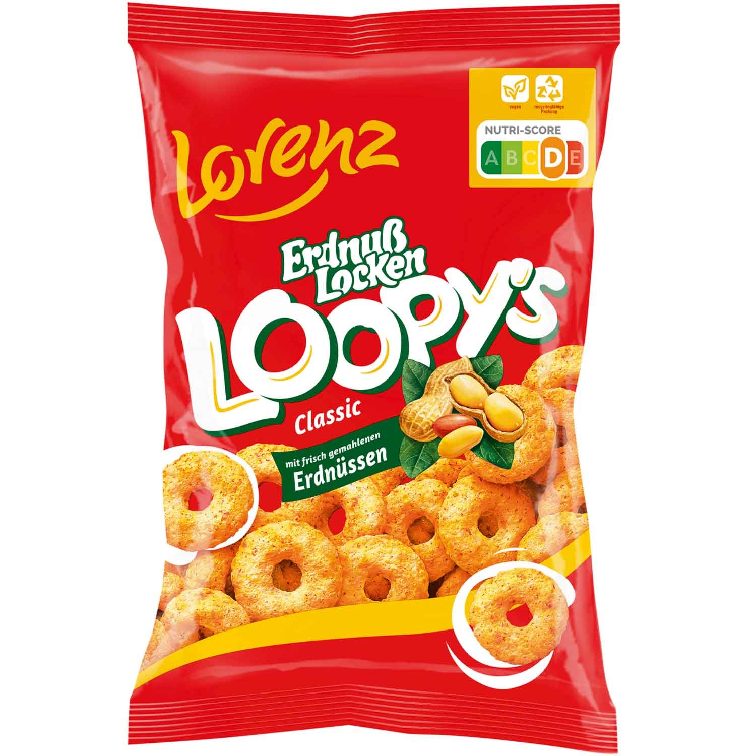 Erdnußlocken Loopy's 130g foodpipe [Lebensmittel-Lieferservice Rostock]