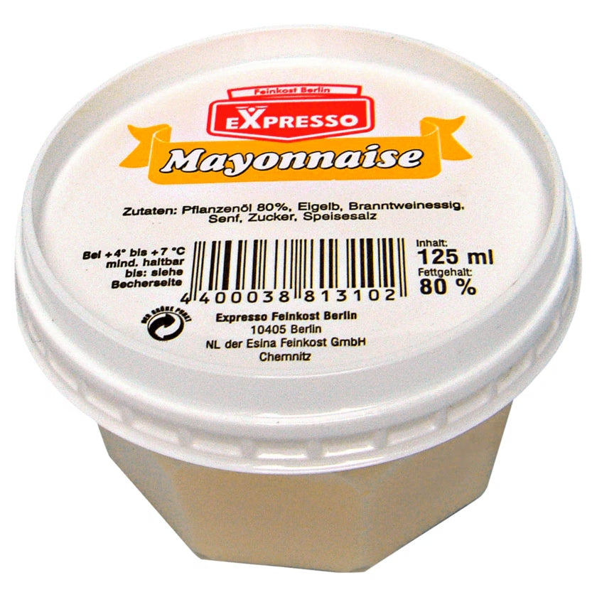 Expresso Mayonnaise 80% 125ml foodpipe [Lebensmittel-Lieferservice Rostock]