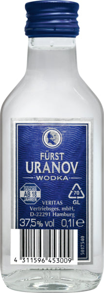 FÜRST URANOV Wodka 37,5% 0,1l foodpipe [Lebensmittel-Lieferservice Rostock]